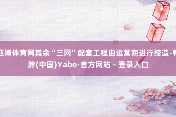 亚搏体育网其余“三网”配套工程由运营商进行缔造-鸭脖(中国)Yabo·官方网站 - 登录入口